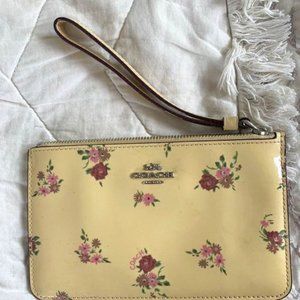 Authentic Coach Wristlet Wallet-Yellow Floral